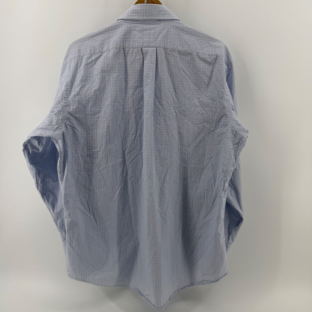 JOS A Bank Classic Collection 16-33 Blue Plaid‎ Button Down Dress Shirt Mens - Picture 5 of 9